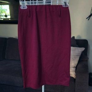 New with tags Dinamit Jr Medium burgundy red pencil  bodycon skirt